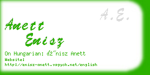 anett enisz business card